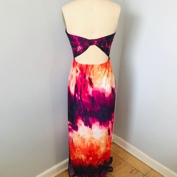 Venus Strapless Tie Dye Maxi Dress - Picture 3 of 7